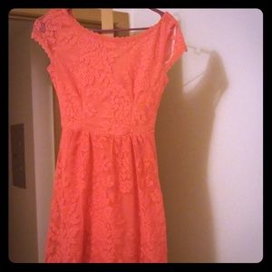 Lace coral dress